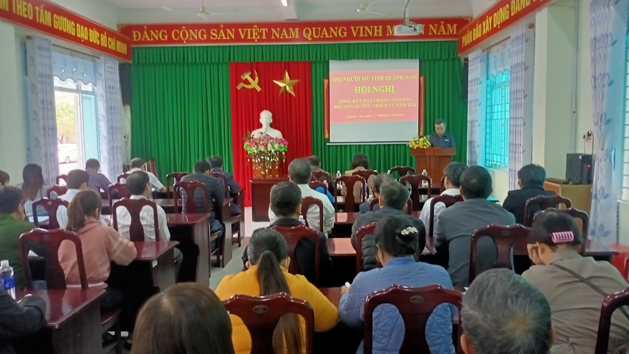 Hội Người mù tỉnh Quảng Nam tổng kết hoạt động Hội năm 2023